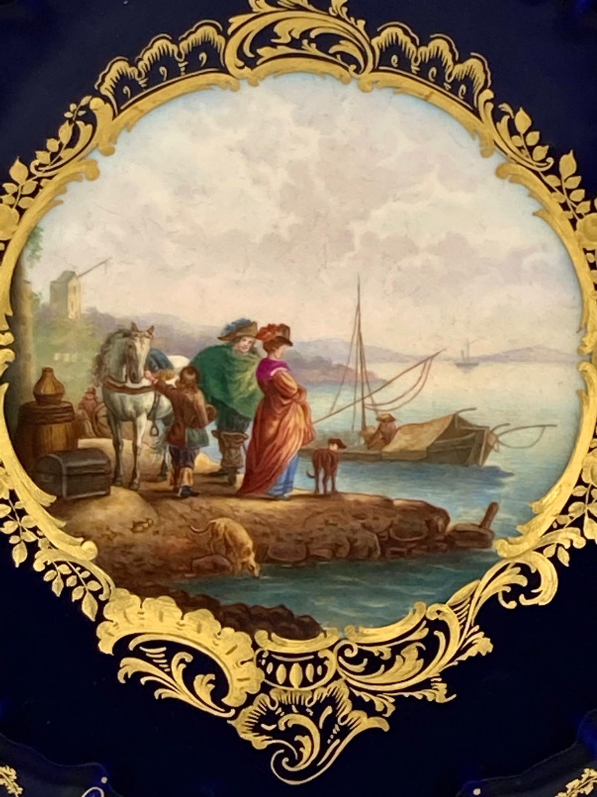 德國麥森窯廠全手繪鏤空瓷盤一組六片:圖片 7