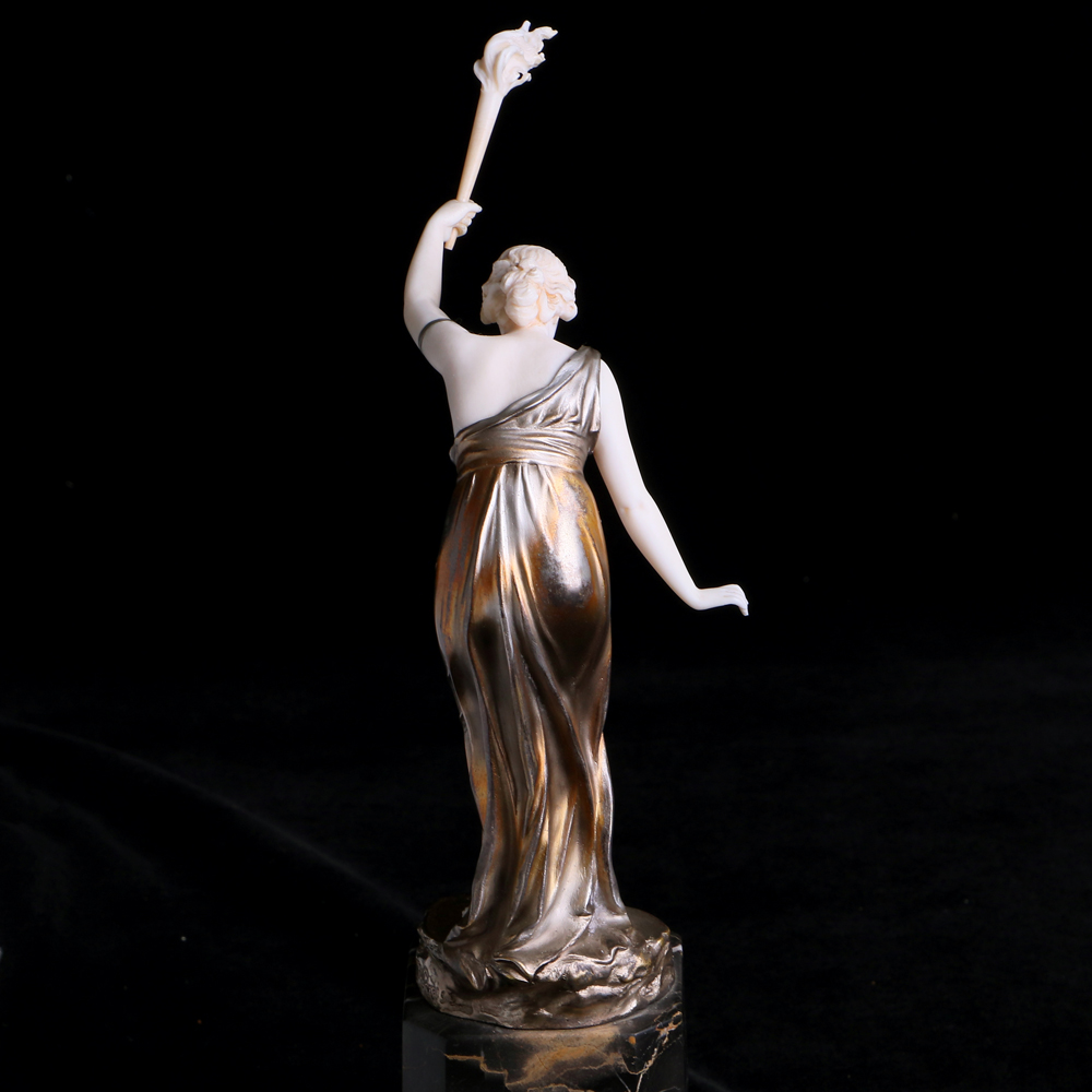 希臘火炬女神象牙銅雕:圖片 5