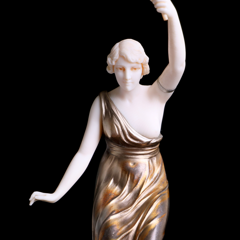 希臘火炬女神象牙銅雕