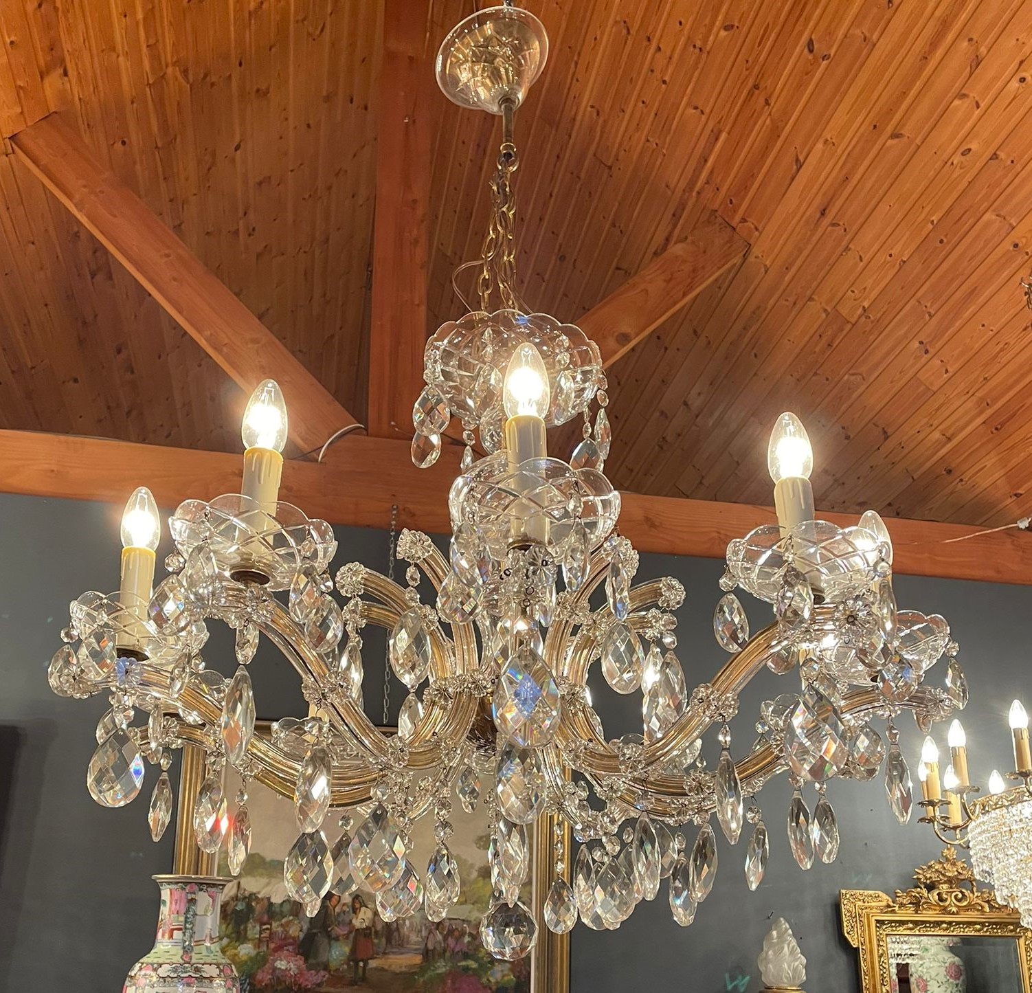 法國多層次樹枝狀手工水晶吊燈10燈