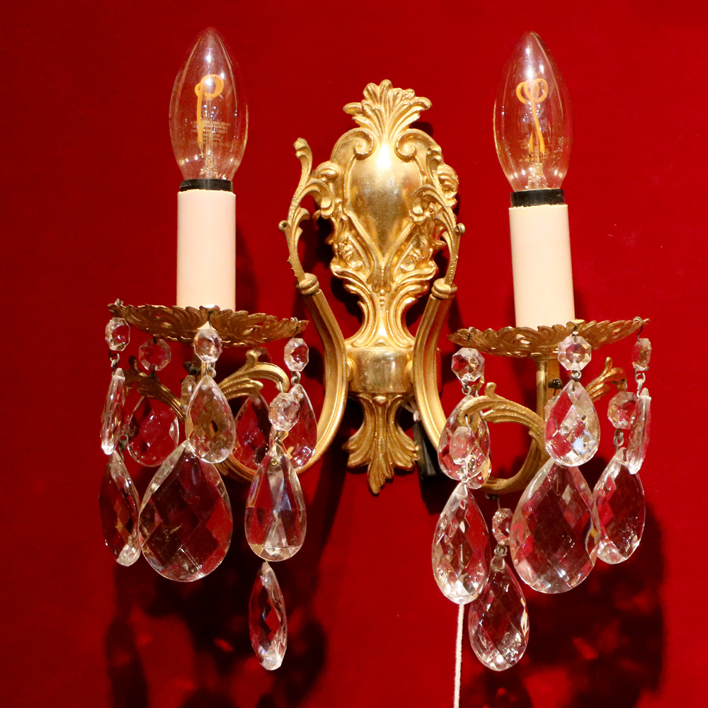 法浪漫主義心形雙燈壁燈