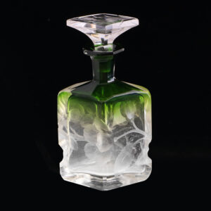 捷克摩瑟Moser全手工雕刻水晶漸層色香水瓶