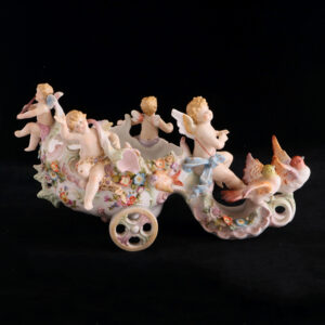 德國Sitzendorf春日的歡愉天使糖果馬車