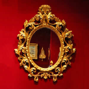 法國莊園洛可可風格繁複捲葉木雕鏡