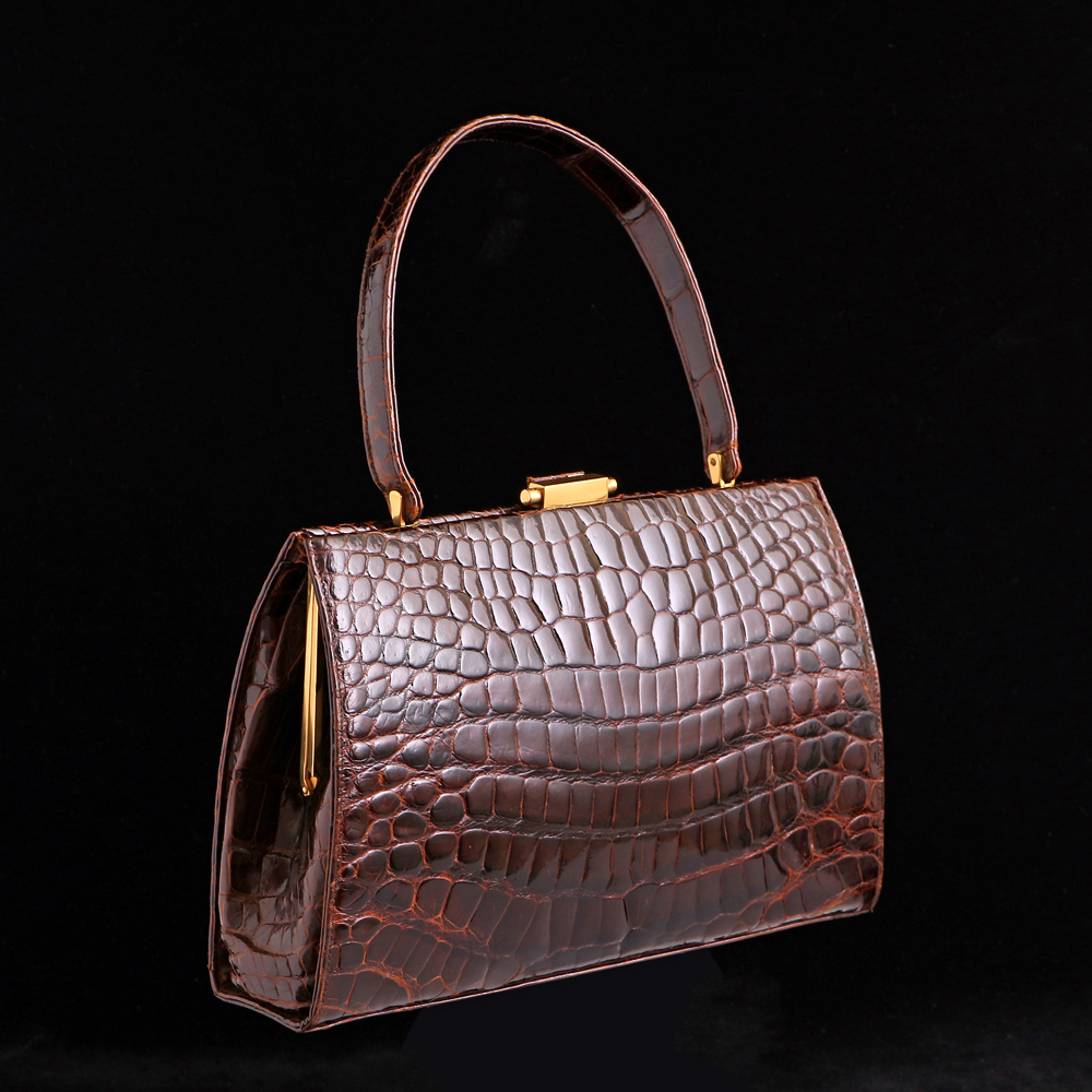英國鱷魚皮仕女手提包