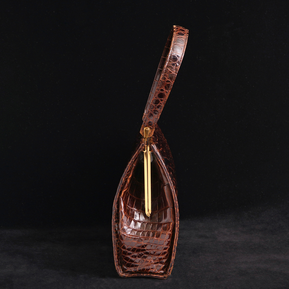 英國鱷魚皮仕女手提包:圖片 4