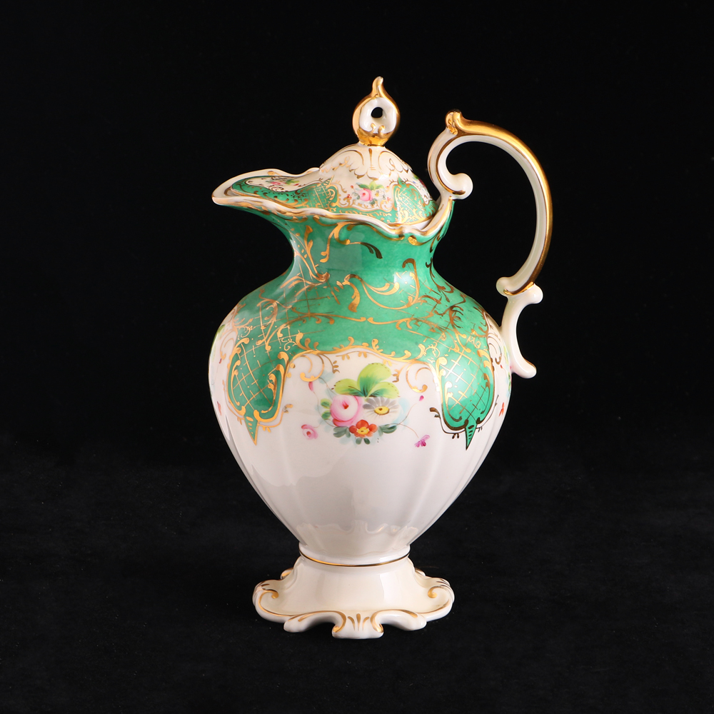 葡萄牙Vista Alegre全手繪玫瑰湖水綠茶具組:圖片 2