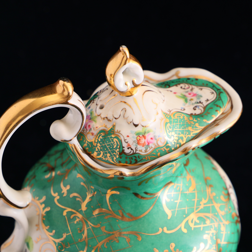 葡萄牙Vista Alegre全手繪玫瑰湖水綠茶具組:圖片 3