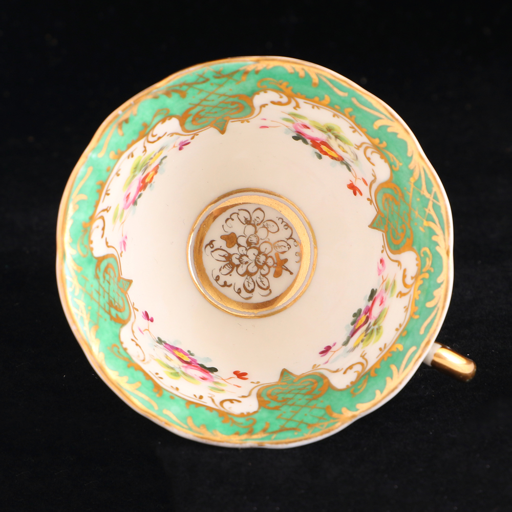 葡萄牙Vista Alegre全手繪玫瑰湖水綠茶具組:圖片 6