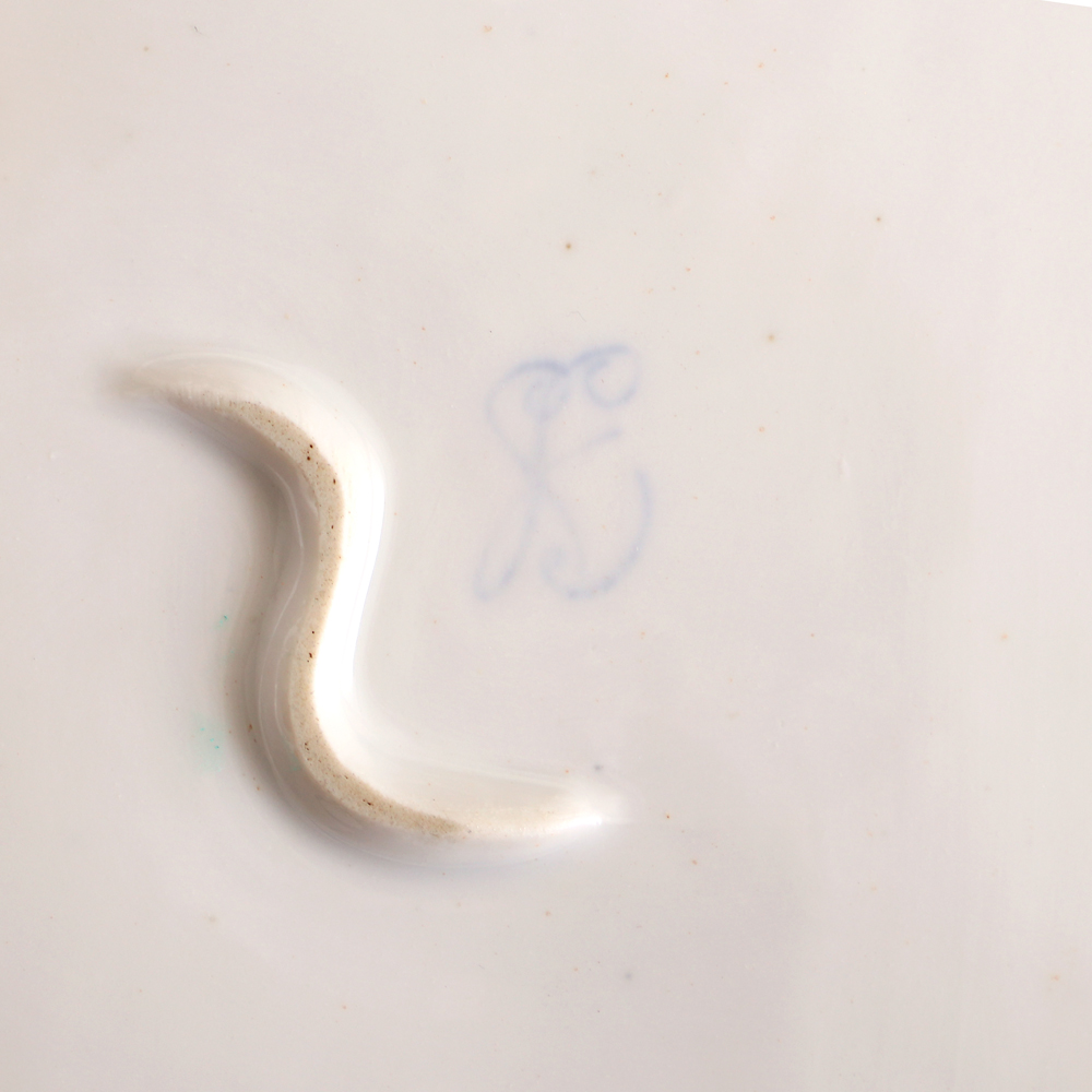 德國德勒斯登薩克森窯廠手繪百花四方盤:圖片 3