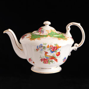 英國女皇御用Paragon瓷器半手繪花鳥茶壺