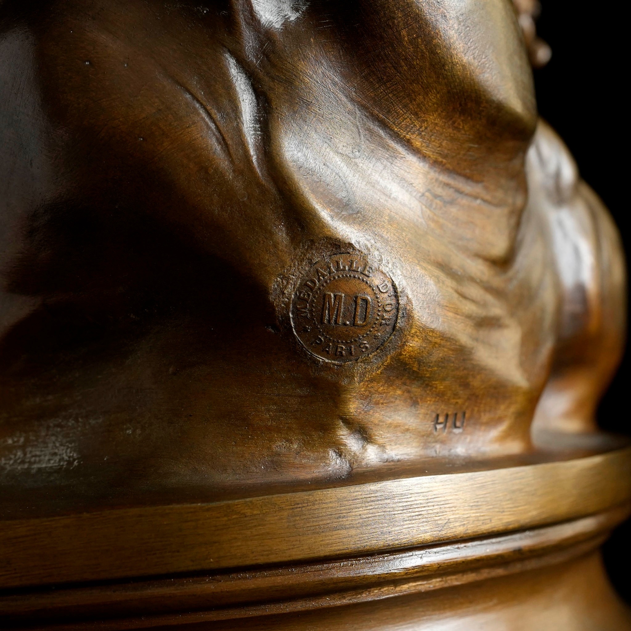 法國銅雕桌燈-手持玫瑰花的賽姬:圖片 6