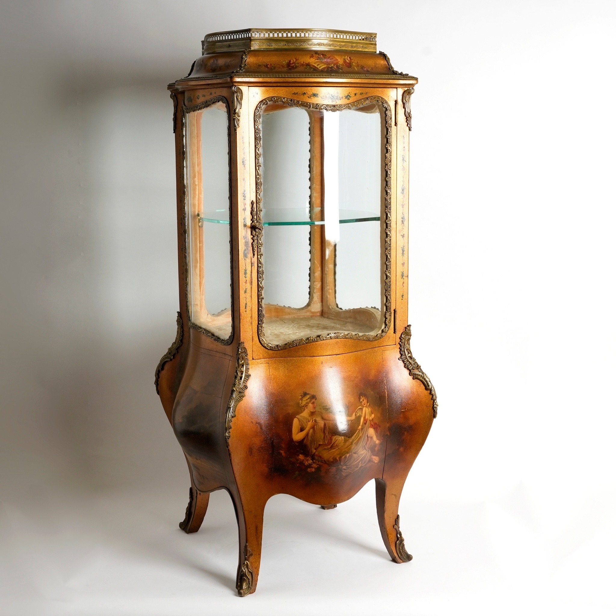 法國洛可可風格Vernis Martin單門展示櫃:圖片 2