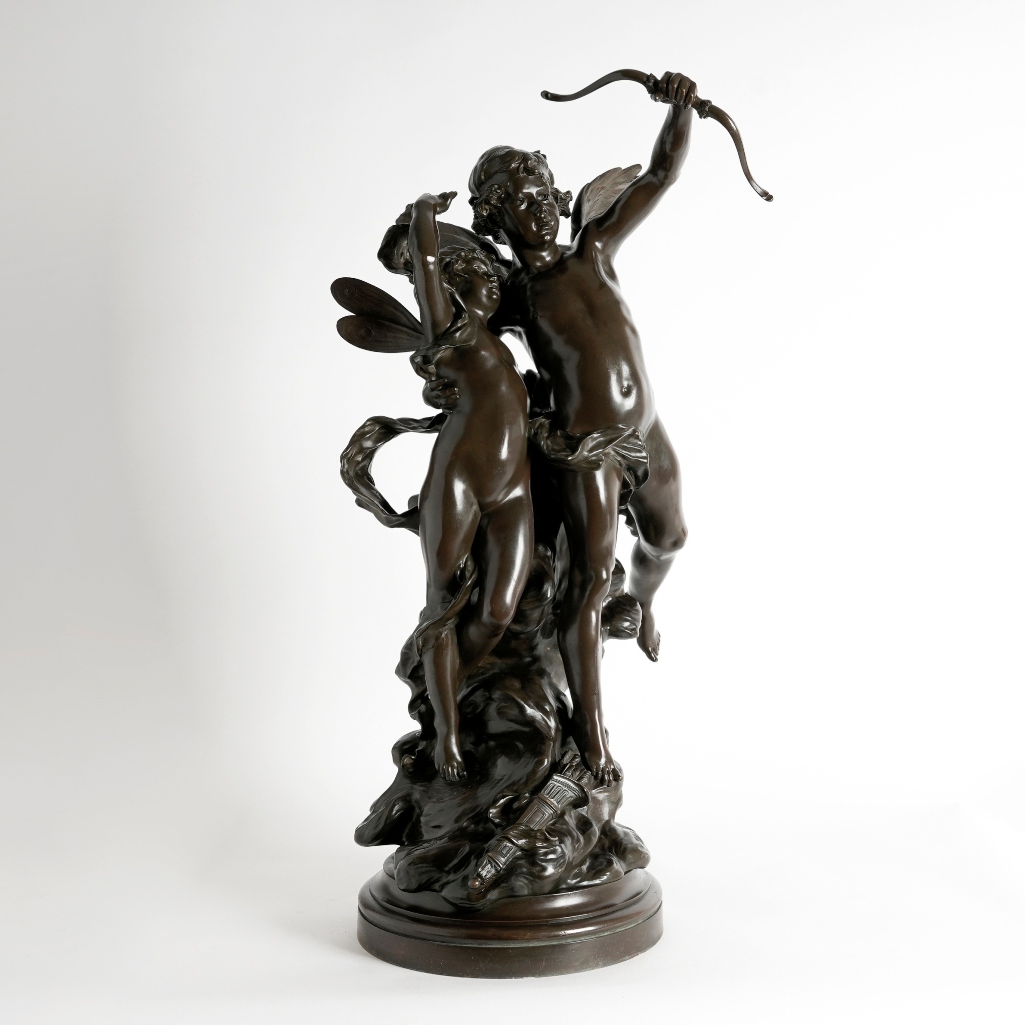 法國銅雕-邱比特與賽姬