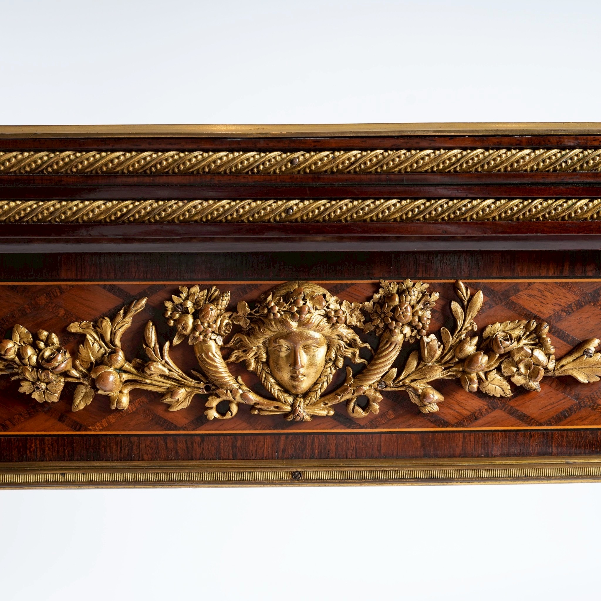 法路易十五風格工藝大師François Linke工作室鎏金鑲嵌玄關桌/橋牌桌:圖片 2