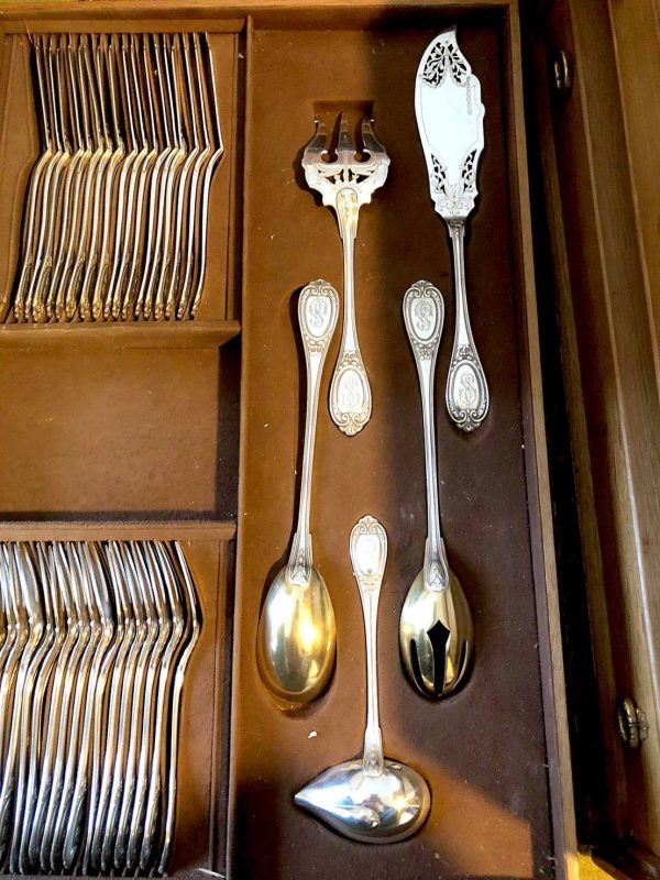 法國Olier & Caron特殊收藏橡木盒950純銀餐具組：圖片 13