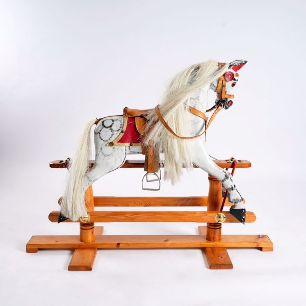 英國維多利亞時期手工製作實木彩繪真實鬃毛rocking horse：圖片 5