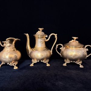 法知名品牌Christofle帝政風格銀製下午茶三件組