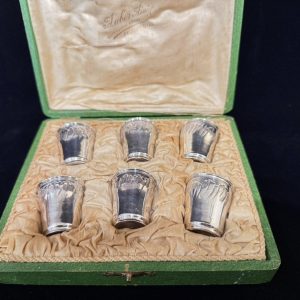 法國950純銀一口杯六件組盒裝