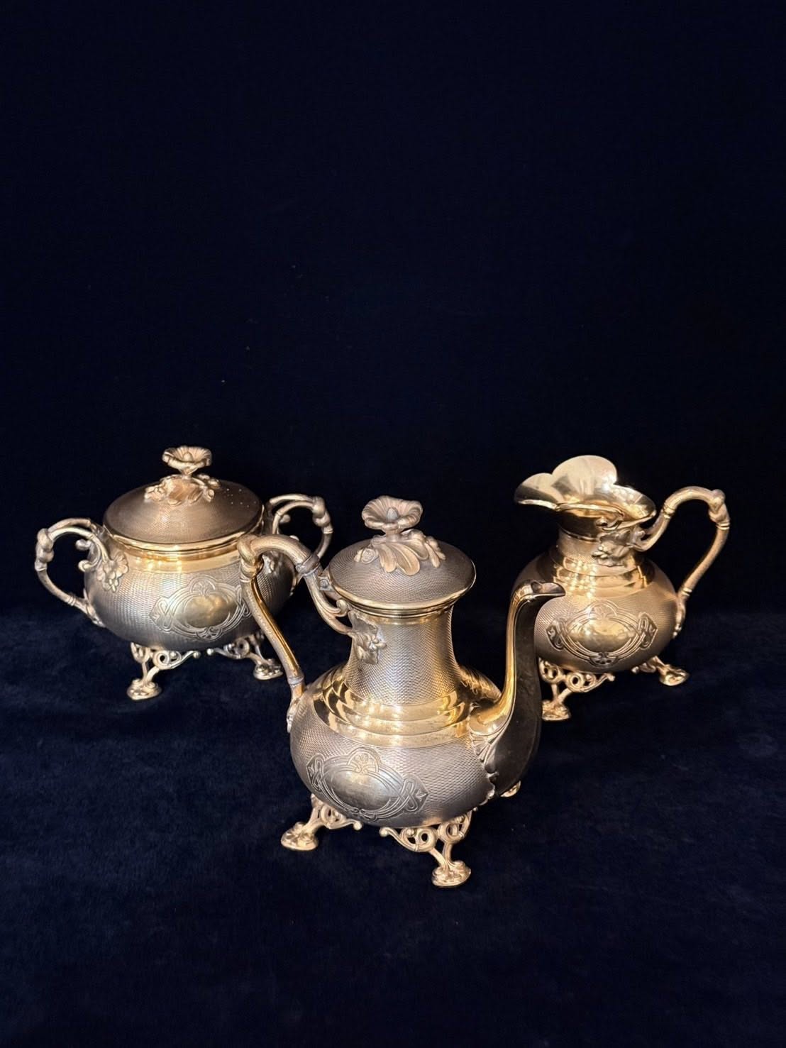 法知名品牌Christofle帝政風格銀製下午茶三件組:圖片 2