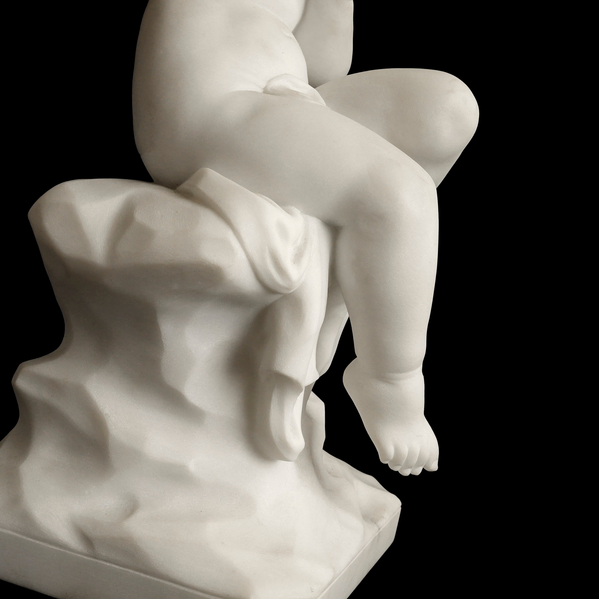 學院派/浪漫主義風格兒時情懷大理石雕塑:圖片 6