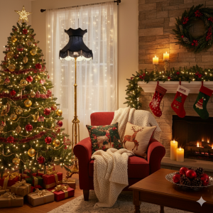 英國Art Nouveau風格純黃銅立燈