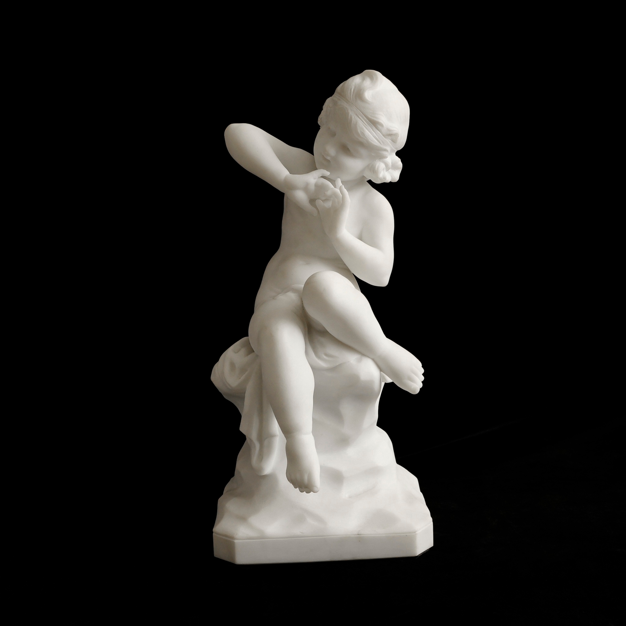 學院派/浪漫主義風格兒時情懷大理石雕塑:圖片 2