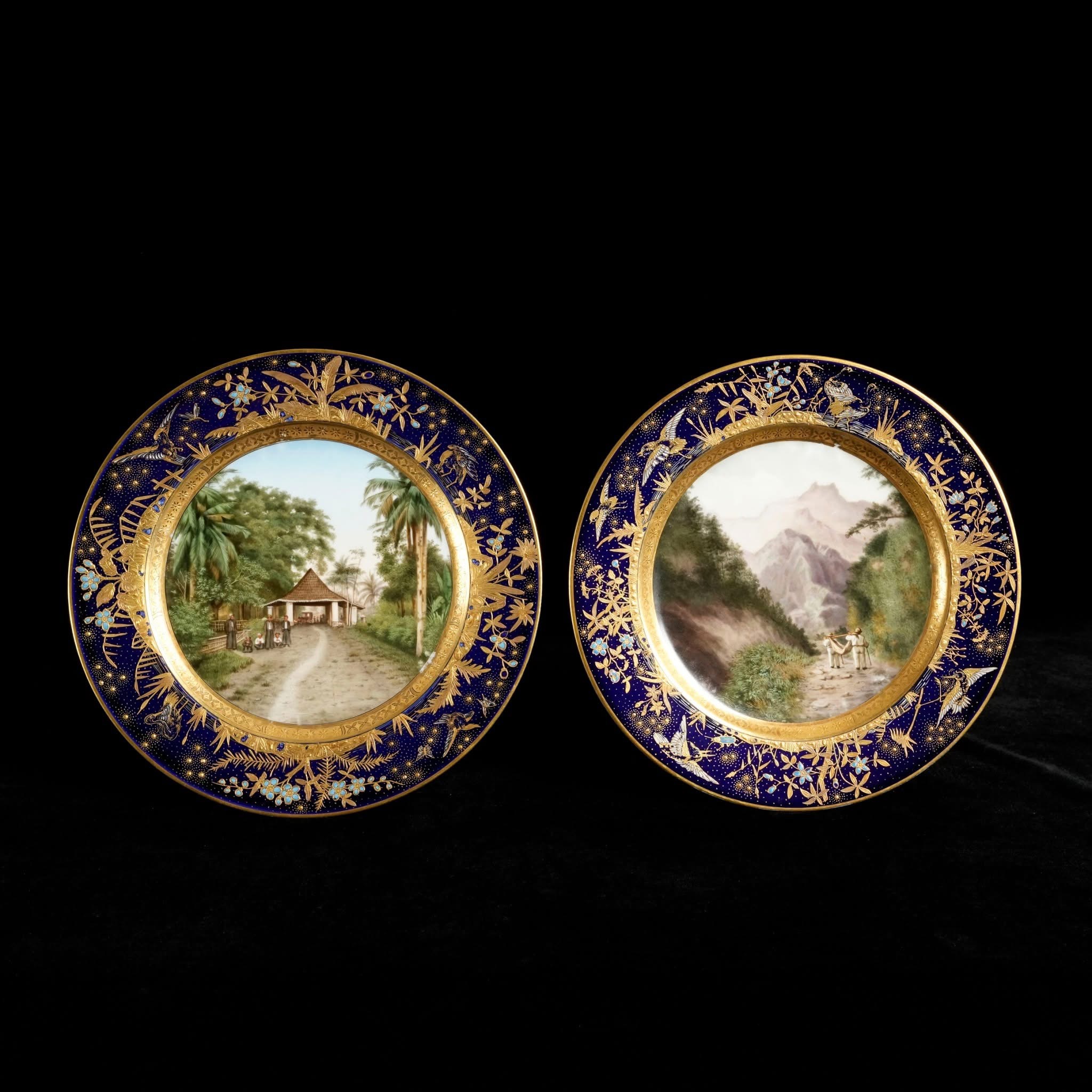 維也納特殊訂製24K金手繪風景盤:圖片 2