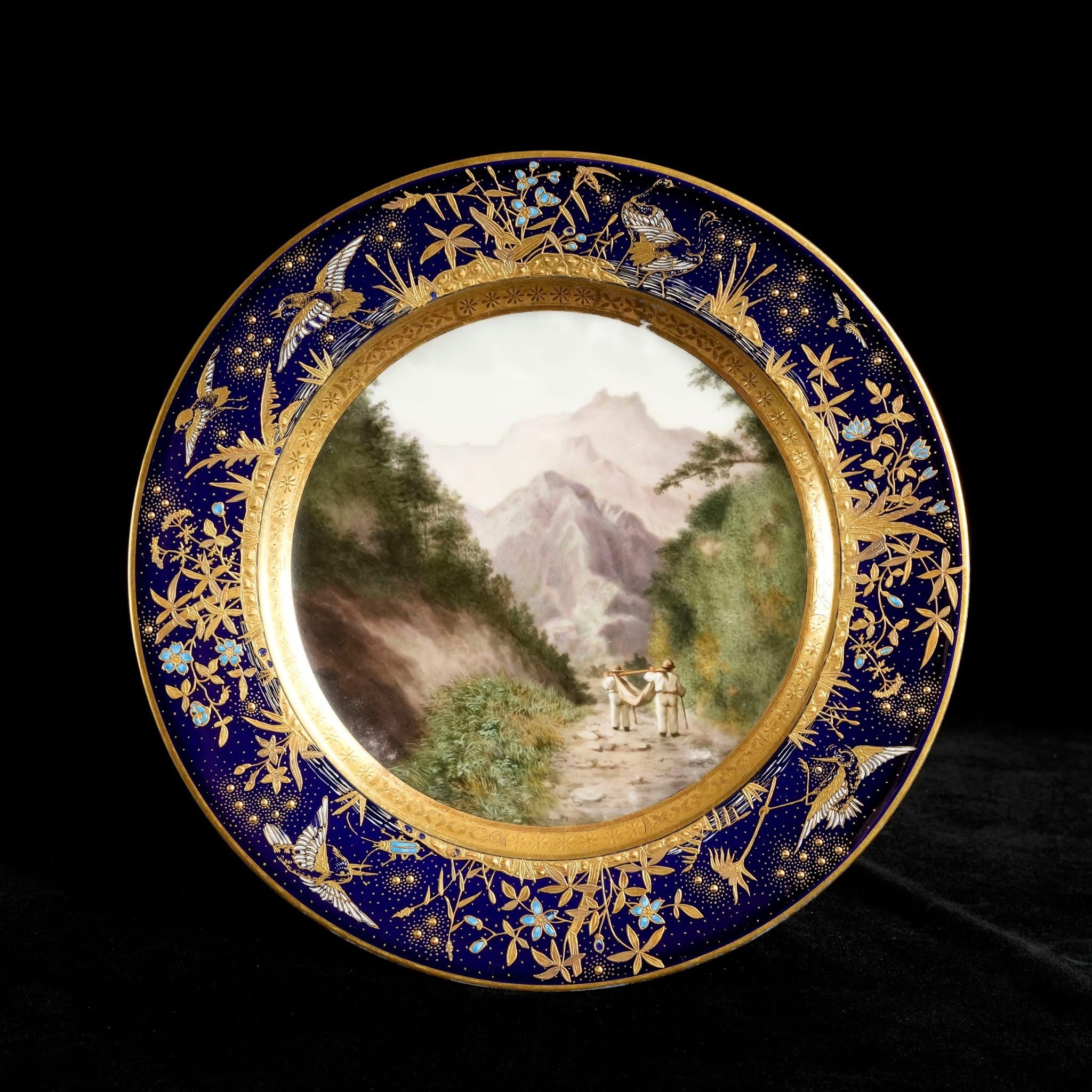 維也納特殊訂製24K金手繪風景盤:圖片 5