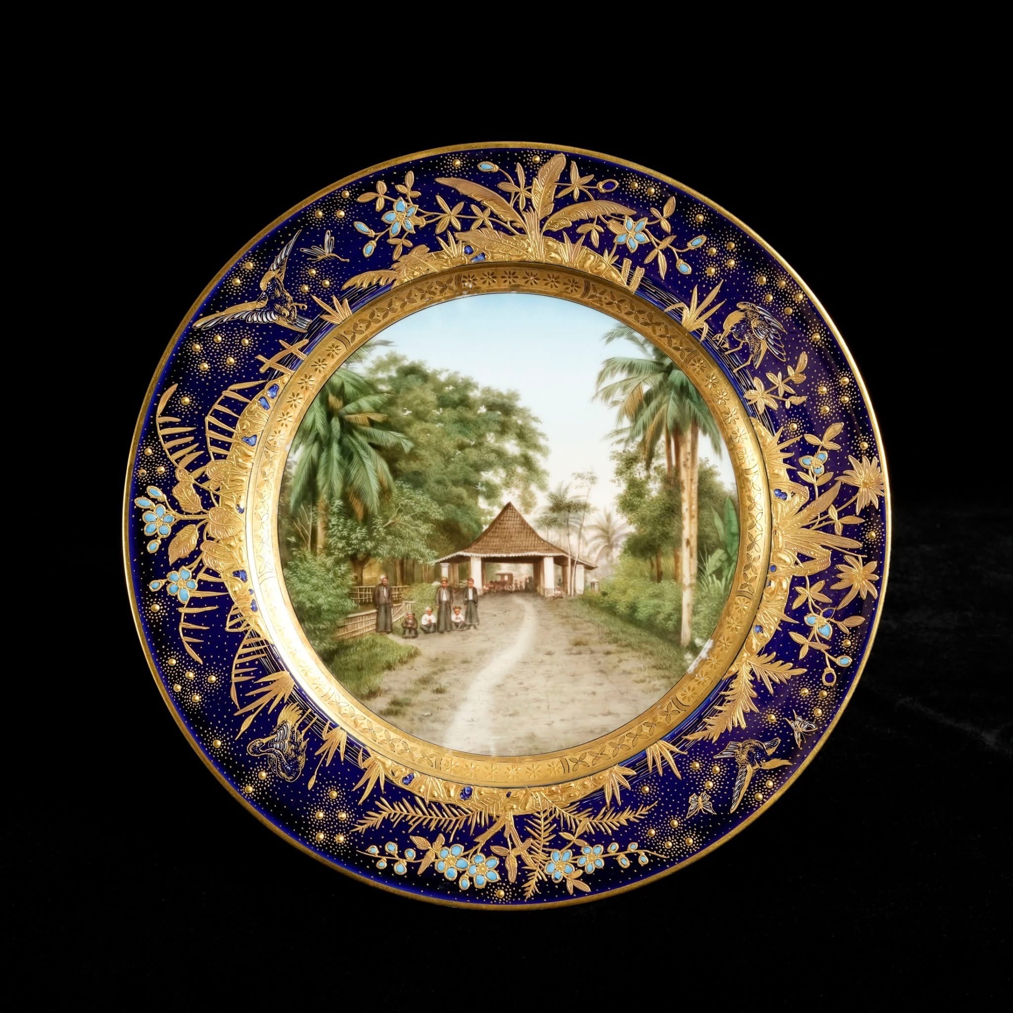 維也納特殊訂製24K金手繪風景盤:圖片 4