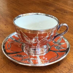 德國Silver Overlay1000/1000純銀摩卡杯/碟