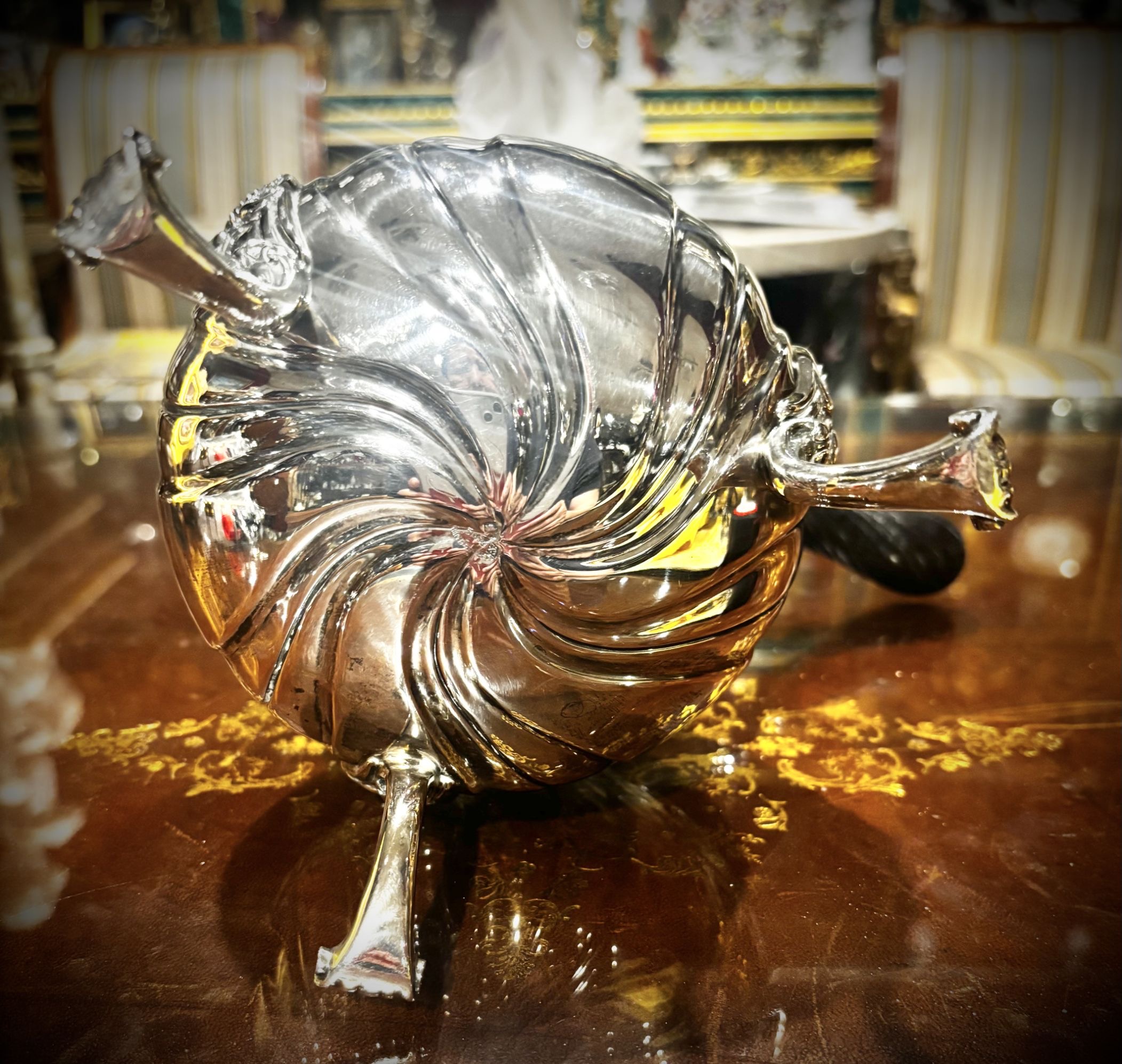 法國銀匠Lapart Sr. de Béguin路易十五風格950純銀巧克力壺:圖片 3