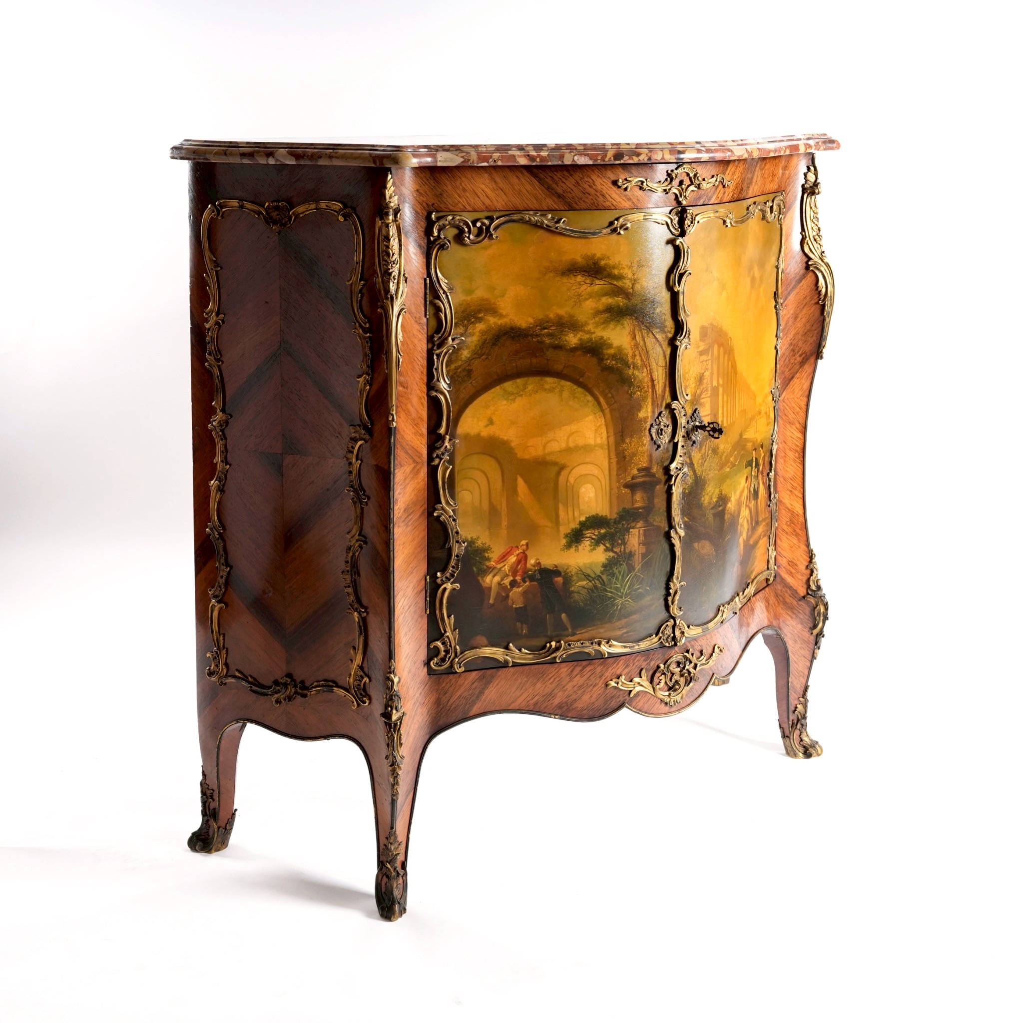 法國Joseph-Emmanuel Zwiener工作室Vernis Martin手繪大理石雙門櫃:圖片 3