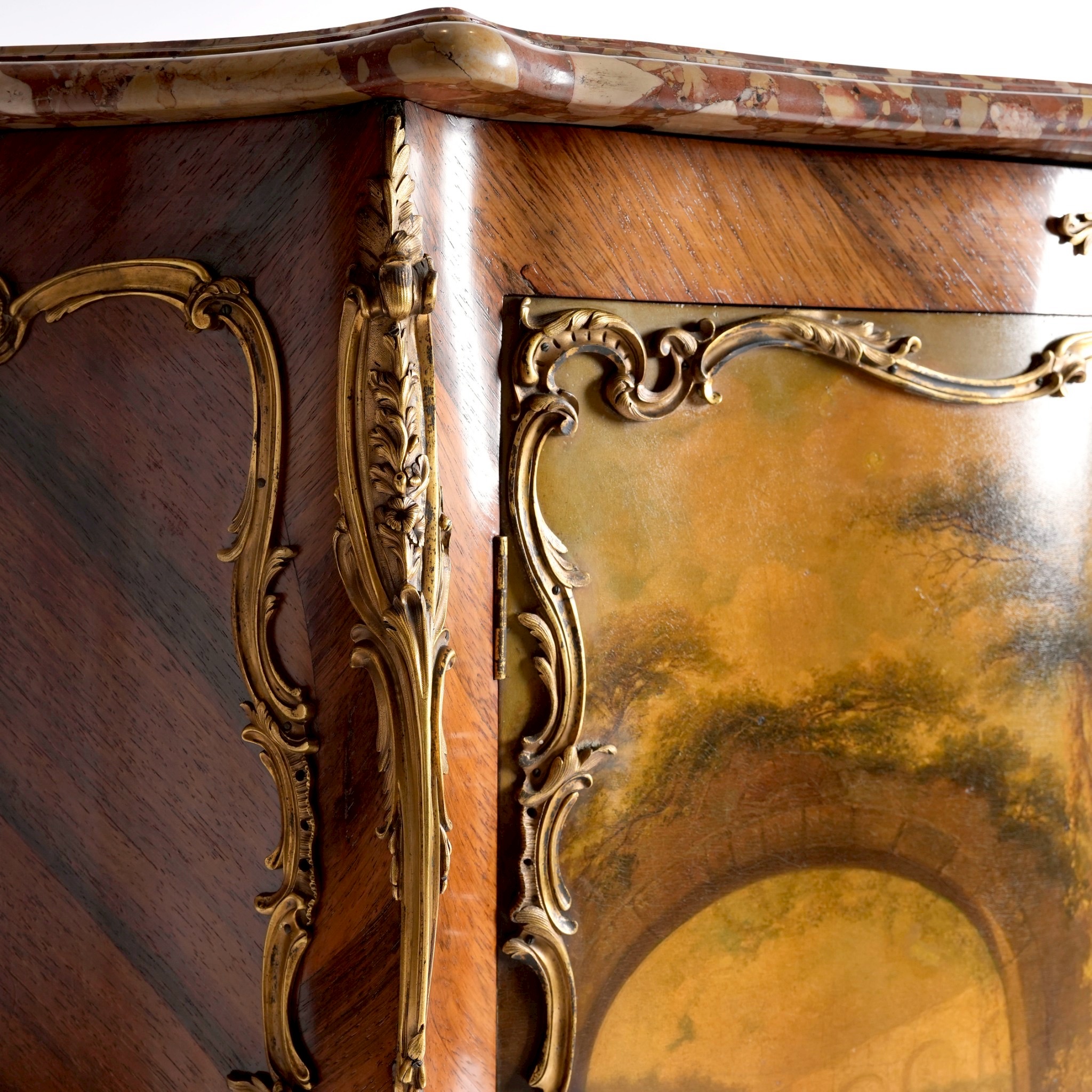 法國Joseph-Emmanuel Zwiener工作室Vernis Martin手繪大理石雙門櫃:圖片 7