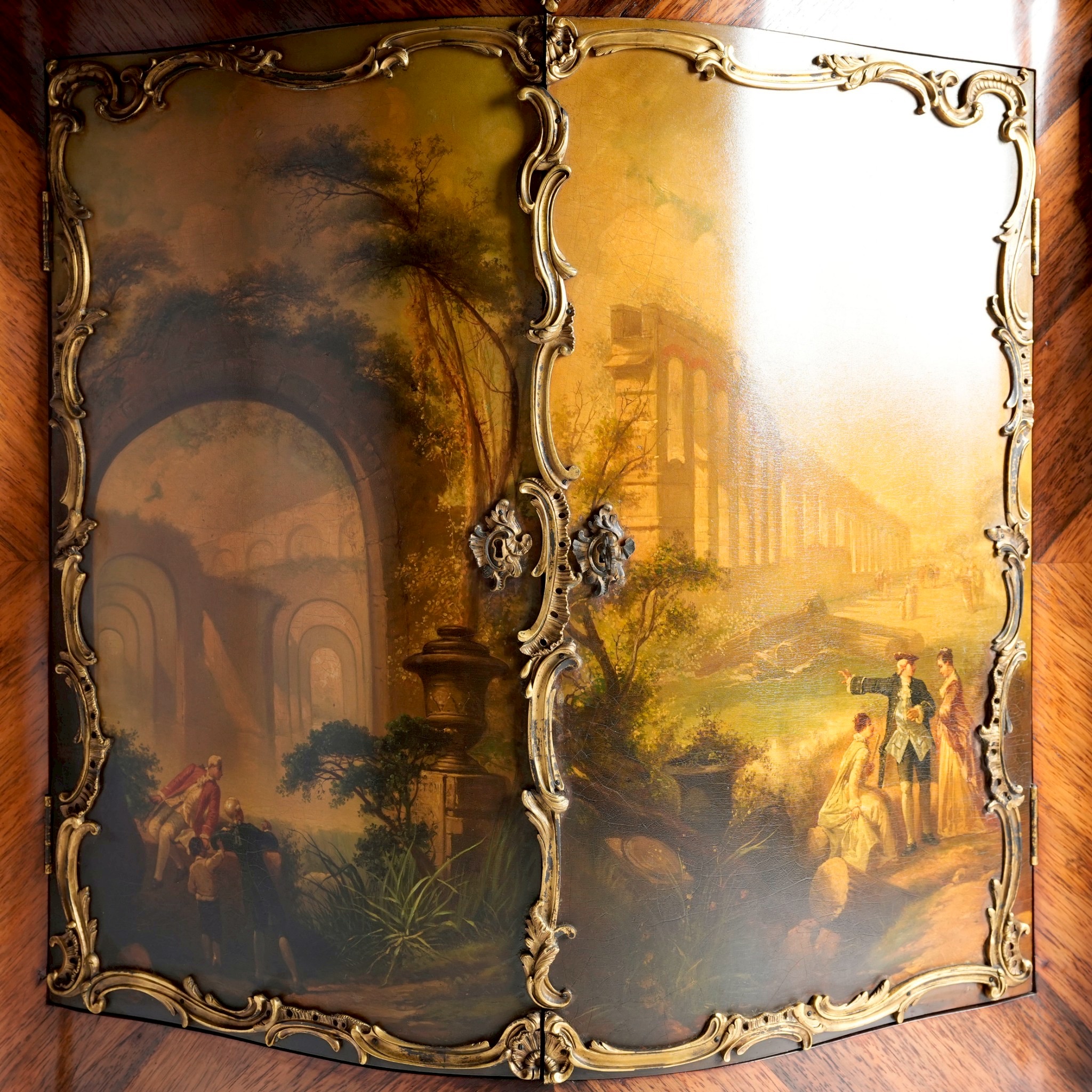 法國Joseph-Emmanuel Zwiener工作室Vernis Martin手繪大理石雙門櫃:圖片 8