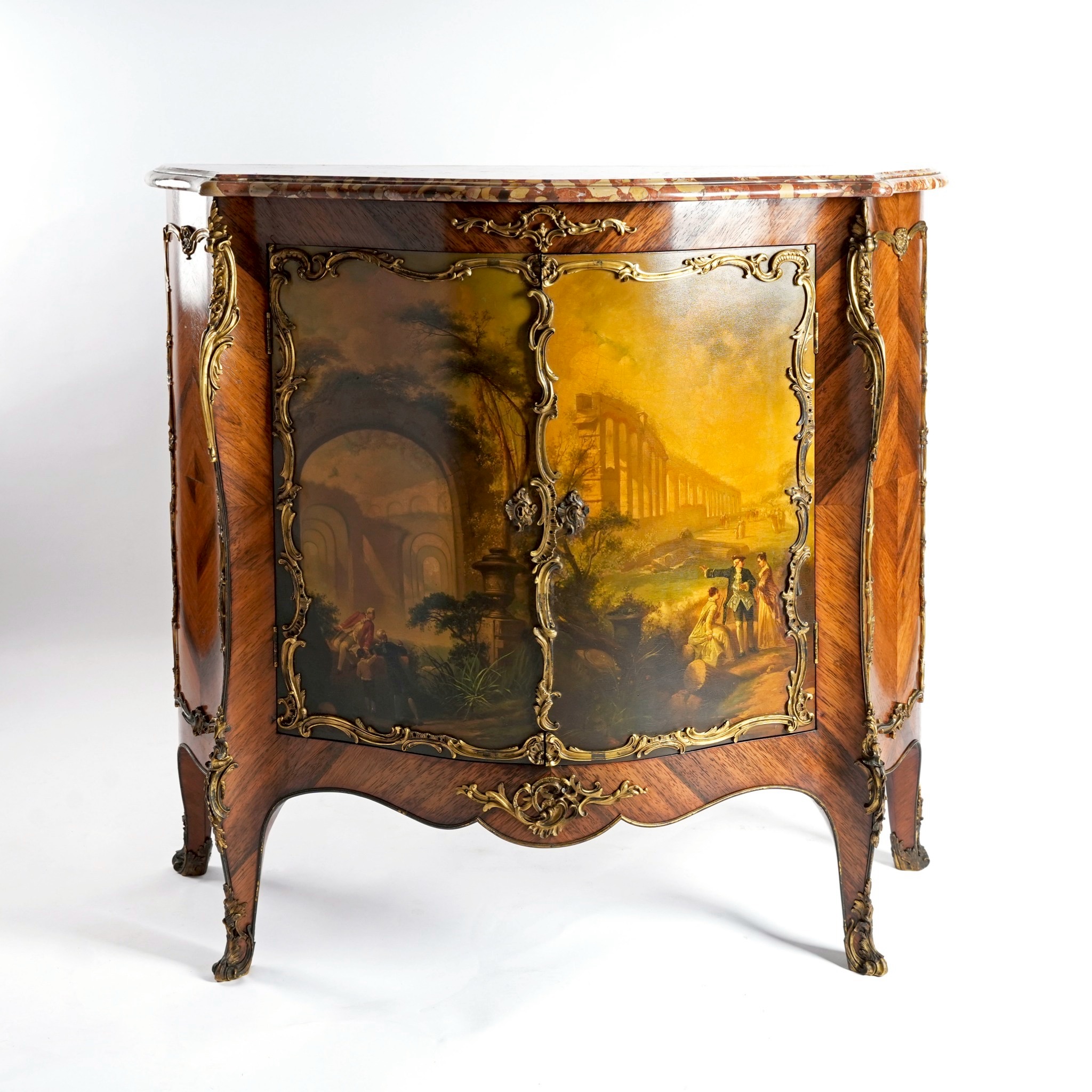 法國Joseph-Emmanuel Zwiener工作室Vernis Martin手繪大理石雙門櫃:圖片 2