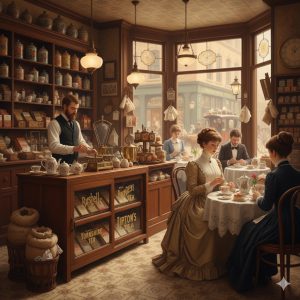 英國商店櫃檯展示拉門櫃