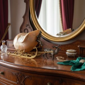 法鸚鵡螺聖誕麋鹿雪橇裝飾