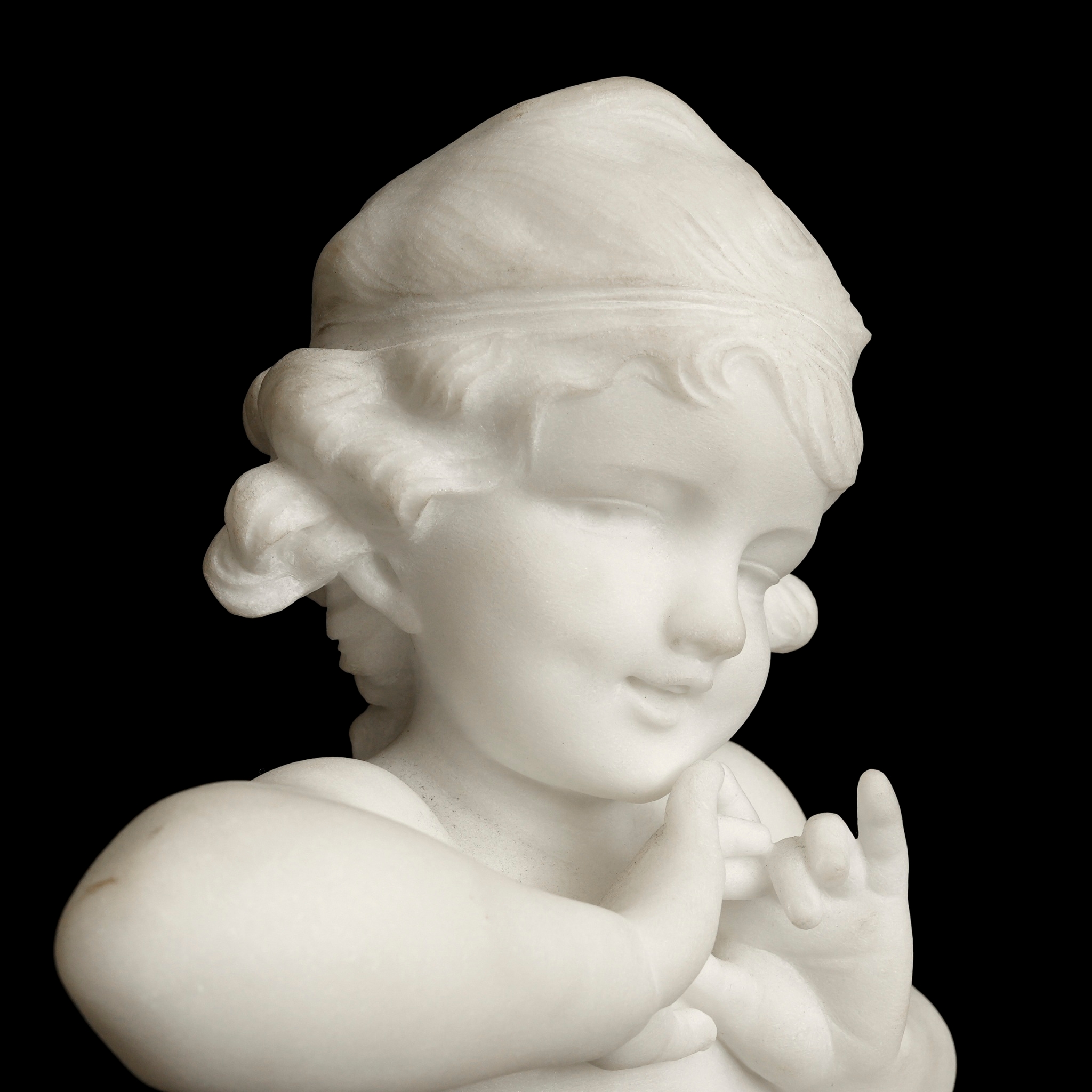 學院派/浪漫主義風格兒時情懷大理石雕塑:圖片 5