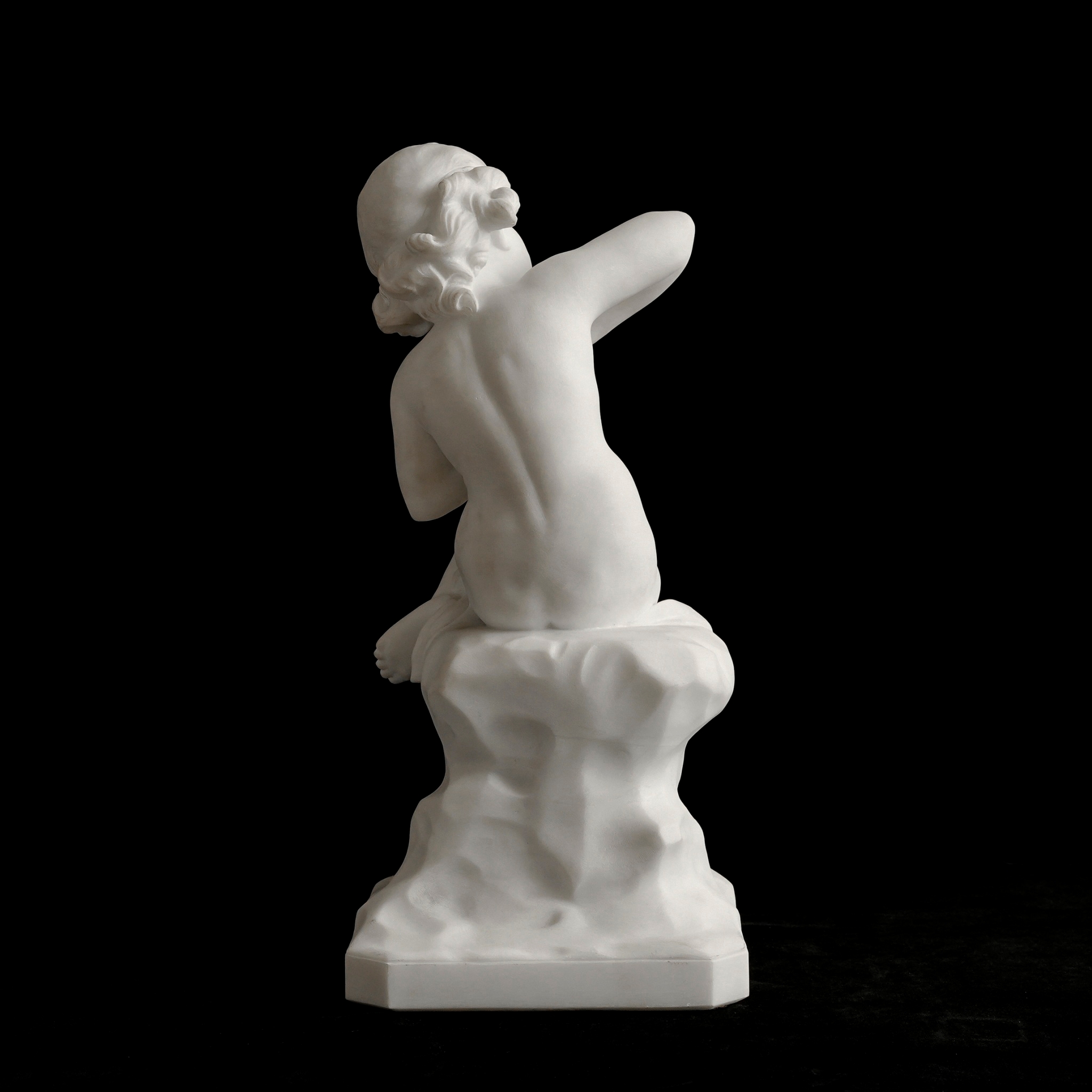 學院派/浪漫主義風格兒時情懷大理石雕塑:圖片 4