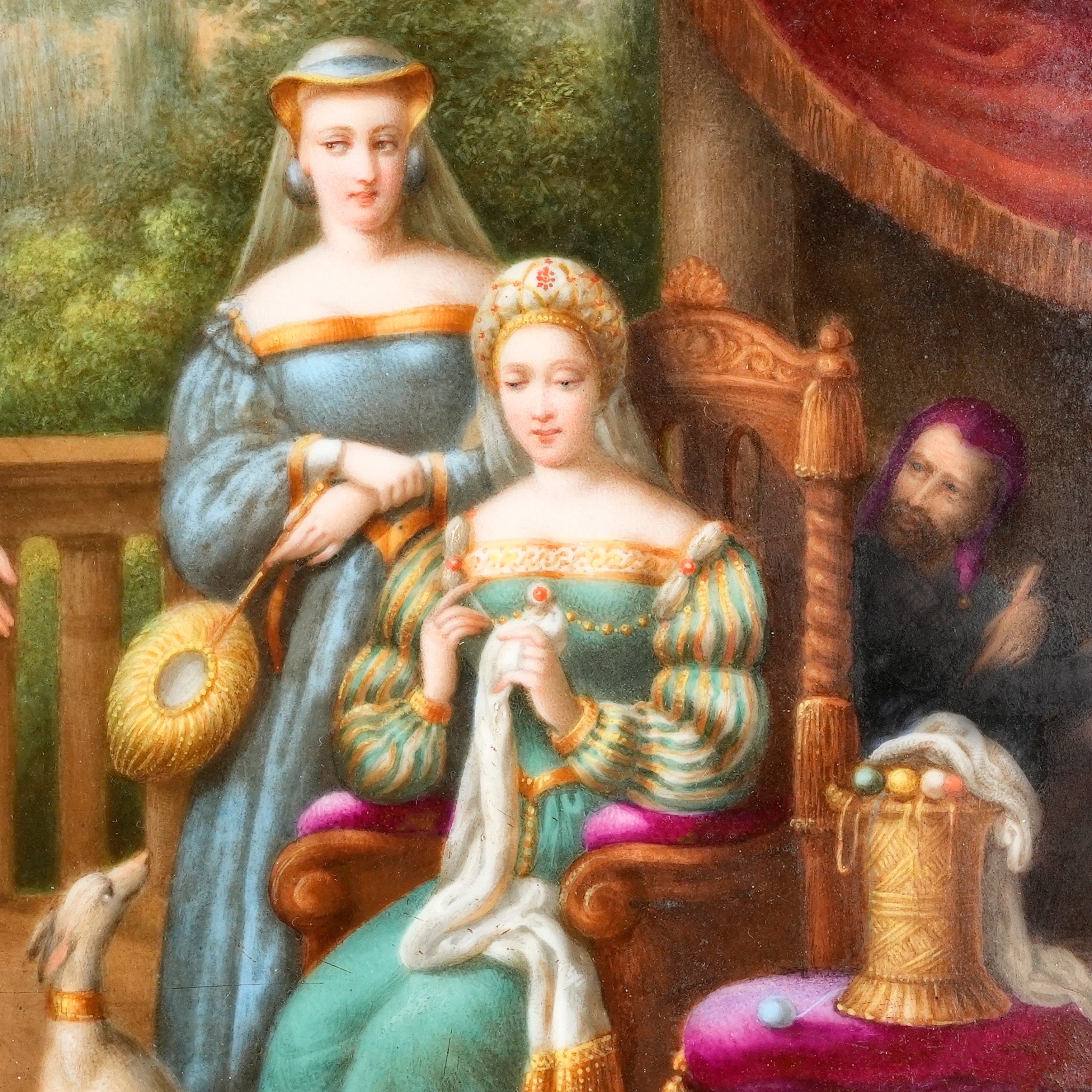 法國學院派畫風瓷版畫-尼斯停戰協定 (Truce of Nice):圖片 2