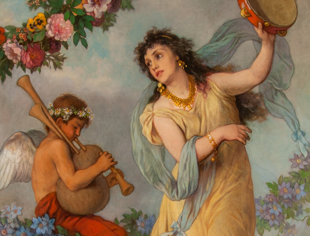 Georg Cornicelius油畫-戴歐尼修斯之秋與繆斯之春:圖片 6